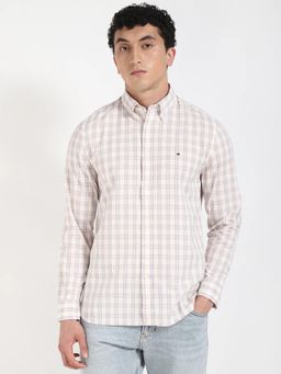 Tommy Hilfiger - Beige Checks Regular Fit Shirt