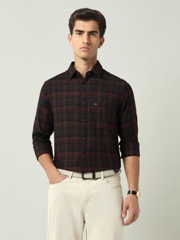AD By Arvind - Brown Checks Regular Fit Shirt