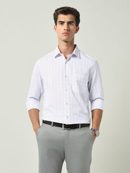 AD By Arvind - Purple Checks Regular Fit Shirt