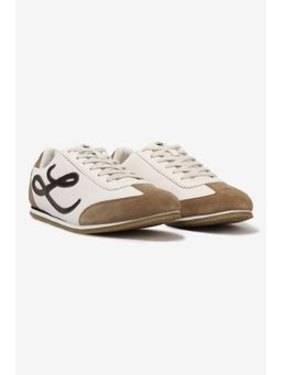 Louis Philippe - Men Cream Brown Sneakers