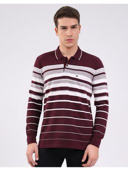 Monte Carlo - Men Wine Stripes Polo T-Shirt