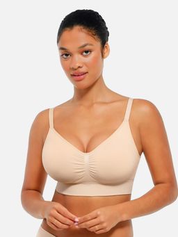 Shop The Edit - Seamless Breast Support Back Fat Reduction Inner Bra With Removable cups