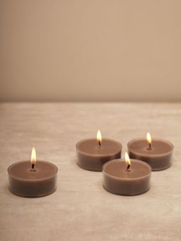 Pure Home + Living - Set of 4 Brown Moments of Eternity Votive Tea Lights - Large