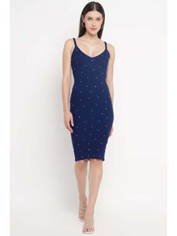 Silvian Heach - Blue Embellished Campbell Denim Mini Dress