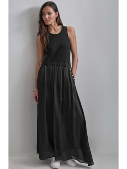 DKNY - Black Textured Knitted Midi Dress