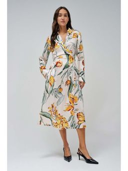 Salsa Jeans - Off White Shirt Dress with Floral Print