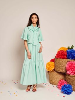 Sister Jane - Turquoise Adriana Bow Maxi Dress
