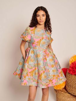 Sister Jane - Pink Alegria Jacquard Mini Dress