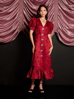 Sister Jane - Red Carnival Hearts Midi Dress