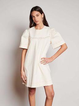 Sister Jane - White Quincey Drill Mini Dress