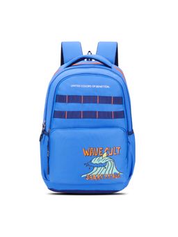 United Colors of Benetton - United Colores of Benetton Unisex High School Backpack Waves - Royal Bule (7-12 Years)