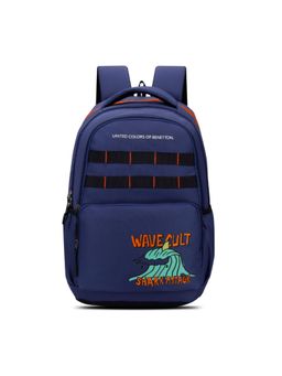United Colors of Benetton - United Colores of Benetton Unisex High School Backpack Waves - Navy (7-12 Years)
