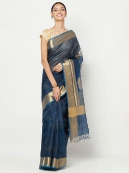 Fabindia - Cotton Silk Maheshwari Printed Sari