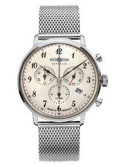 Zeppelin - LZ129 Hindenburg ED 1 Chronograph Date Analog Dial Color Beige Mens Watch-7086M4