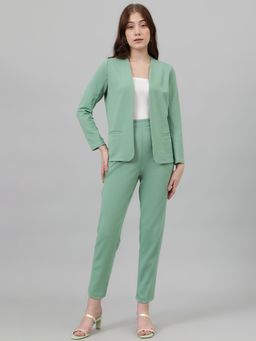 KOTTY - Women Pant & Blazer Co-Ord-Green (Set of 2)