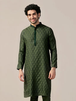 KISAH - Men Olive Kurta