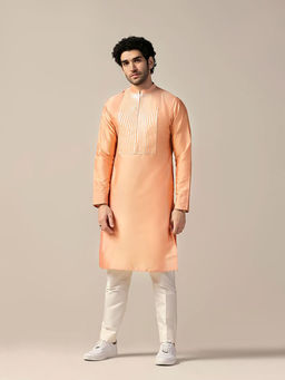 KISAH - Men Coral Kurta and Pant (Set of 2)