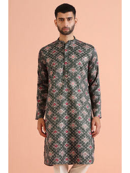 KISAH - Men Bottle Green Kurta