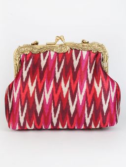 Vareli Bafna - Designs Ikkat Multi Colour Potli Clutch