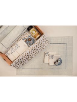 ADYA - Blue Chequered Festive Dining Mat Set