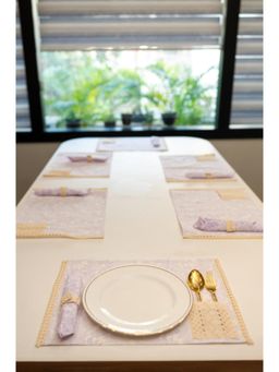 ADYA - Purple Jaal Festive Dining Mat Set
