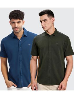 Parcel Yard - Men Summer Wear Regular Fit Multi-Color Shirts (Pack of 2)