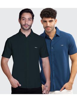 Parcel Yard - Men Summer Wear Regular Fit Multi-Color Shirts (Pack of 2)