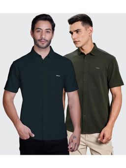 Parcel Yard - Men Summer Wear Regular Fit Multi-Color Shirts (Pack of 2)