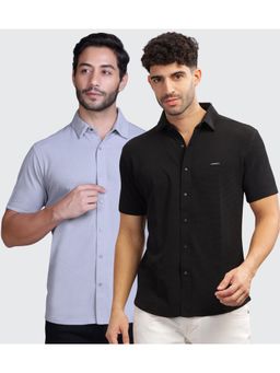 Parcel Yard - Men Summer Wear Regular Fit Multi-Color Shirts (Pack of 2)