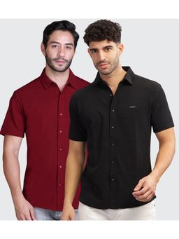 Parcel Yard - Men Summer Wear Regular Fit Multi-Color Shirts (Pack of 2)