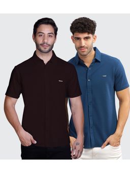 Parcel Yard - Men Summer Wear Regular Fit Multi-Color Shirts (Pack of 2)