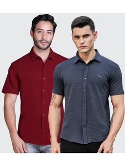 Parcel Yard - Men Summer Wear Regular Fit Multi-Color Shirts (Pack of 2)