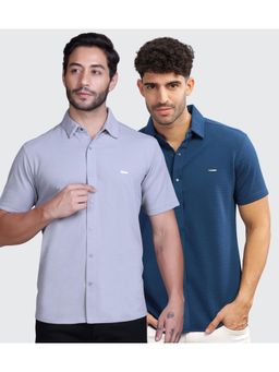 Parcel Yard - Men Summer Wear Regular Fit Multi-Color Shirts (Pack of 2)