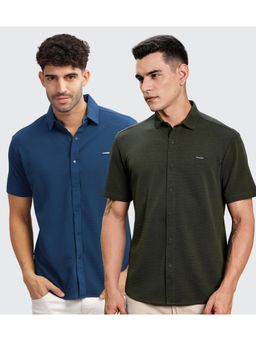 Parcel Yard - Men Summer Wear Regular Fit Multi-Color Shirts (Pack of 2)