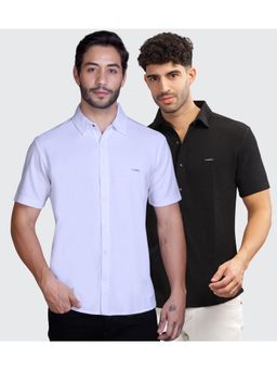 Parcel Yard - Men Summer Wear Regular Fit Multi-Color Shirts (Pack of 2)