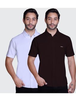 Parcel Yard - Men Summer Wear Regular Fit Multi-Color Shirts (Pack of 2)