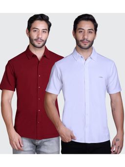 Parcel Yard - Men Summer Wear Regular Fit Multi-Color Shirts (Pack of 2)