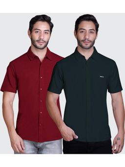 Parcel Yard - Men Summer Wear Regular Fit Multi-Color Shirts (Pack of 2)