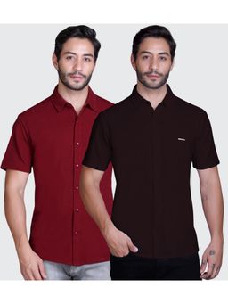 Parcel Yard - Men Summer Wear Regular Fit Multi-Color Shirts (Pack of 2)