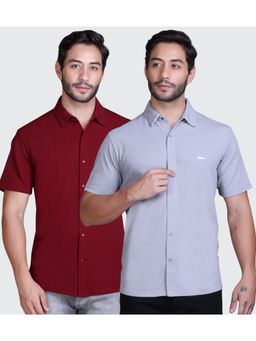 Parcel Yard - Men Summer Wear Regular Fit Multi-Color Shirts (Pack of 2)
