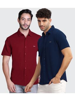 Parcel Yard - Men Summer Wear Regular Fit Multi-Color Shirts (Pack of 2)