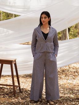Mera Rang - Classic Checks: Summer Blaze with Pant Co-Ord Set
