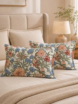 The Home Story - 100% Cotton Pillow Covers (Pack of 2) - Coral Mist
