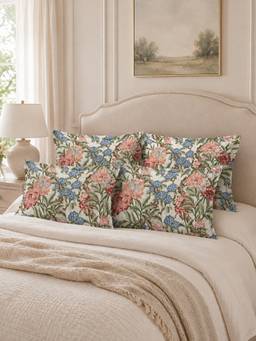 The Home Story - 100% Cotton Pillow Covers (Pack of 4) - Coral Mist