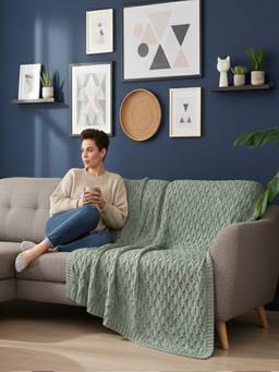 PLUCHI - Kelly Knit Cotton Knitted All-Season AC Throws