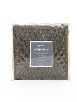 PLUCHI - Popcorn Knit 100% Cotton Knitted All-Season AC Throws , Titanic Grey