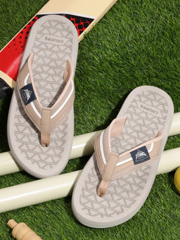 Chupps - Mens Gladiator Beige Grey Casual Flipflops