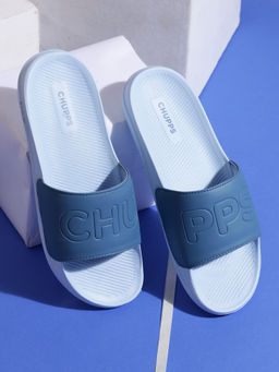 Chupps - Mens Pure Sky Blue Casual Sliders