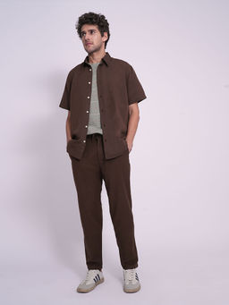 Selected - Brown Solid Slim Fit Trouser