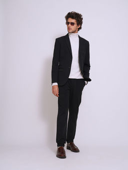 Selected - Black Solid Slim Fit Trouser